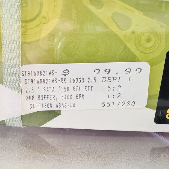 Seagate 160GB Notebook Internal 2.5" HD SATA 150 RTL Momentus ST9160821AS-RK - Picture 3 of 12